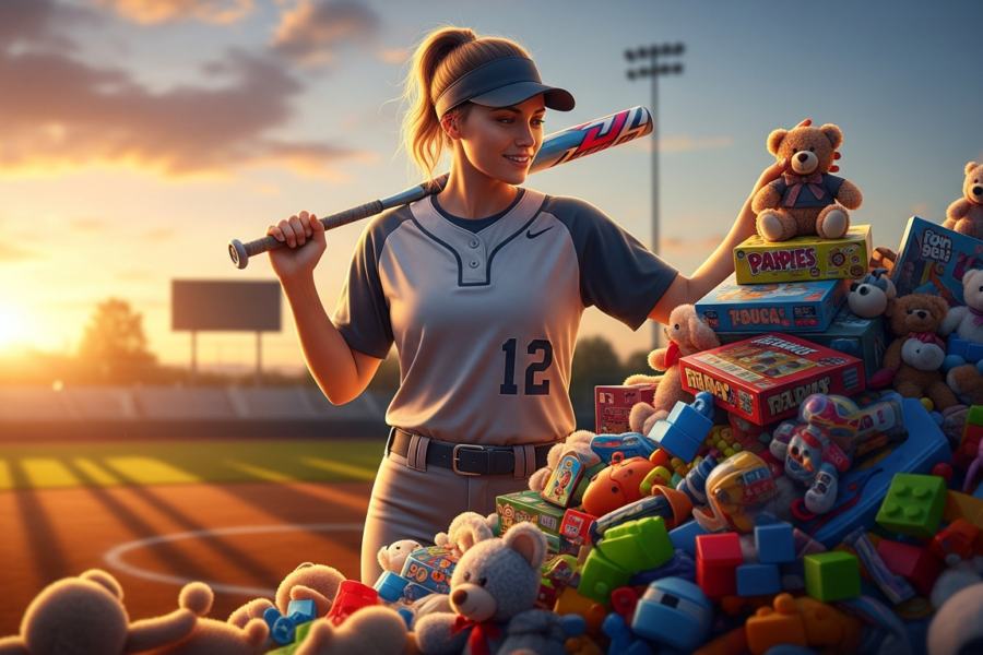 From Home Runs to Hope: A Softball Hero's Toys for Tots Journey