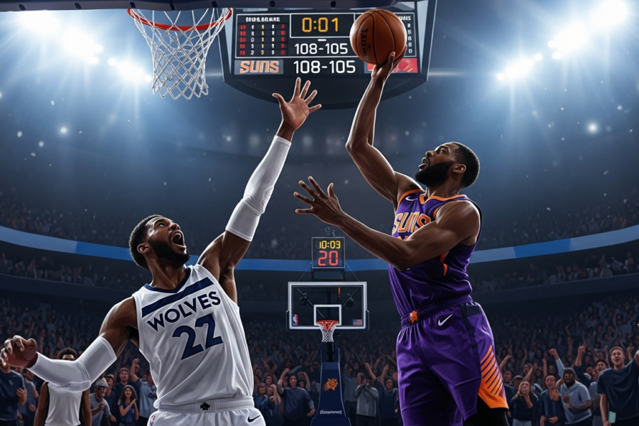 Suns Shock Wolves: Analyzing the Final 2 Minutes of the 108-105 Thriller