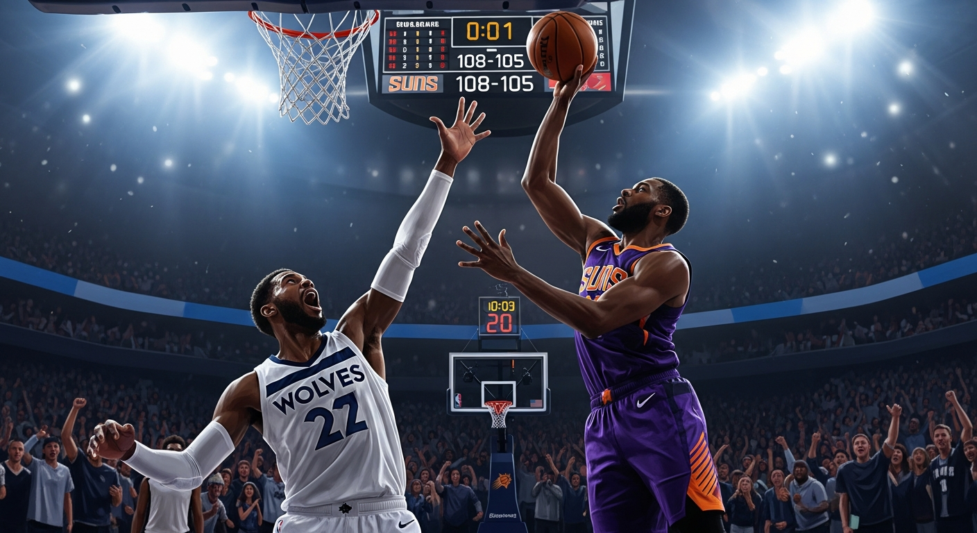 Suns Shock Wolves: Analyzing the Final 2 Minutes of the 108-105 Thriller