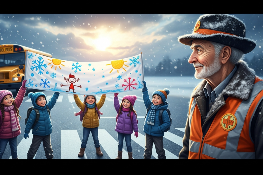 Community Hero: How Prior Lake Students Surprised Weather-Defying Crossing Guard