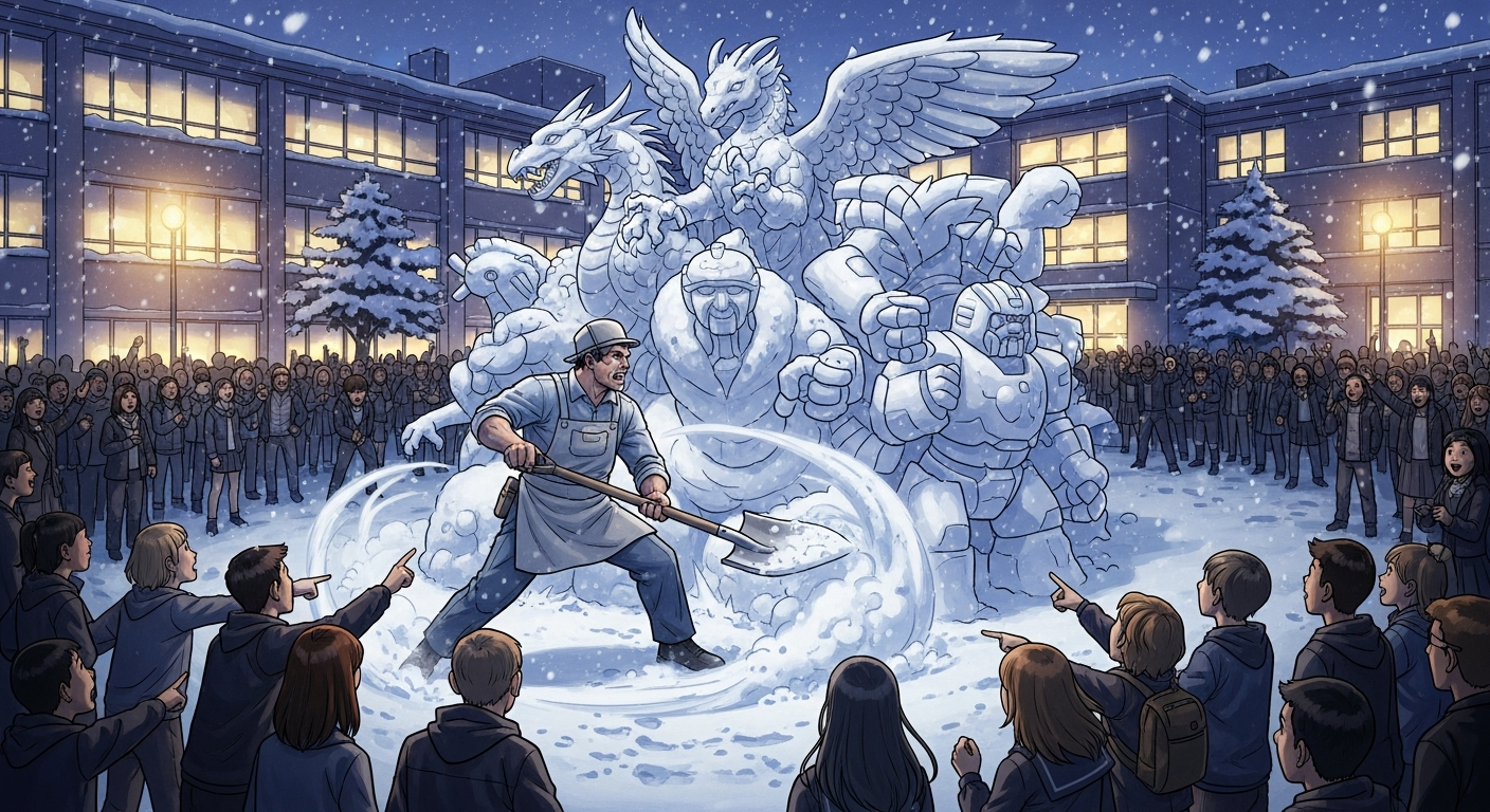 Beyond the Mop: Janitor’s Snow Creations Captivate 300 Students