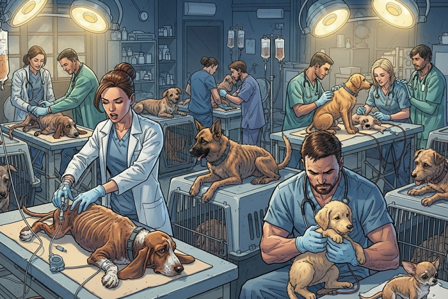 Healing Begins: How Vets Treated 25 Malnourished Dogs in 48 Hours