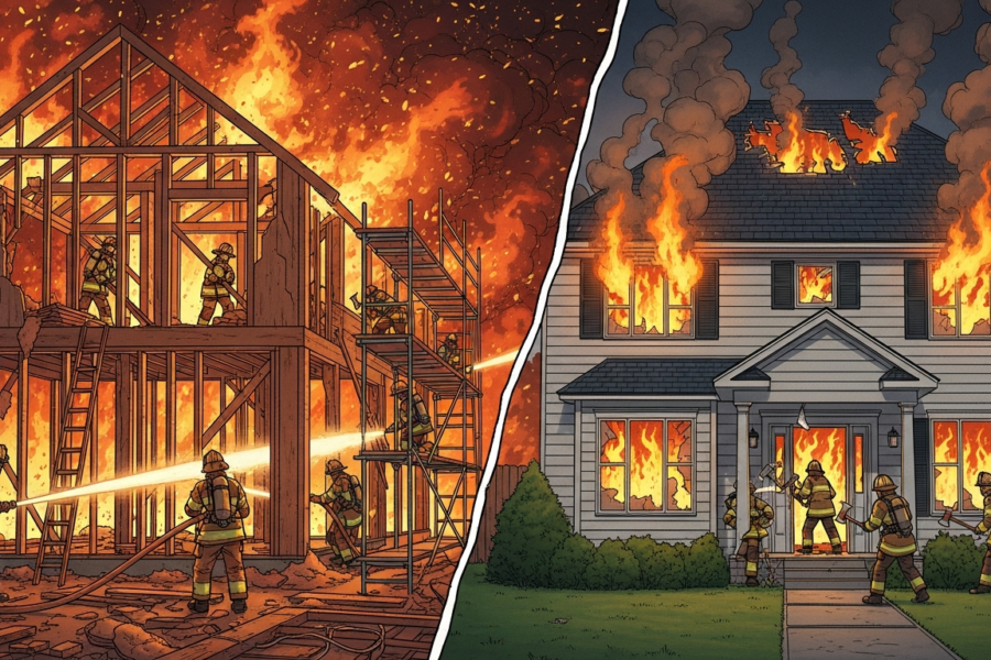 Construction Fire vs. Completed Home Fires: Critical Differences Explained