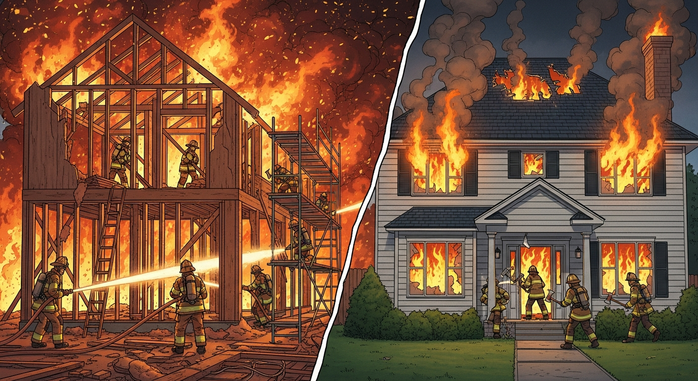 Construction Fire vs. Completed Home Fires: Critical Differences Explained